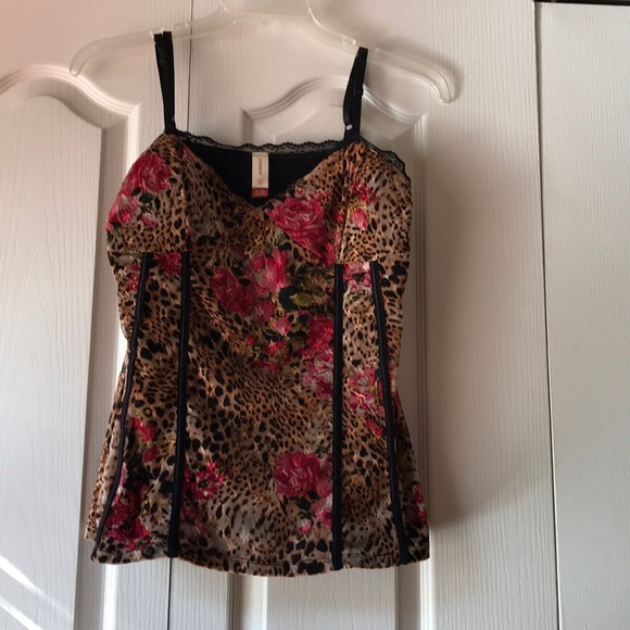 No Boundaries Tops - Animal print corset style top